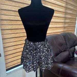 Black brunch skirt with hidden shorts